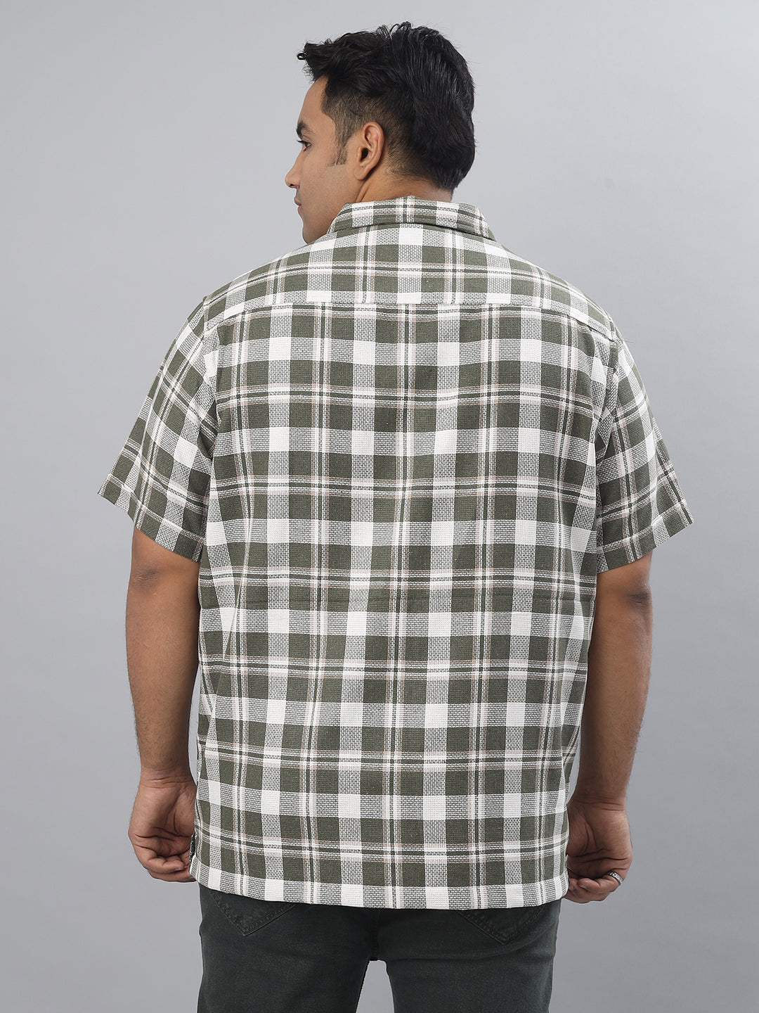 Men Open Collar Regular Fit Half Sleeve Shirt (NC-Plus-522)