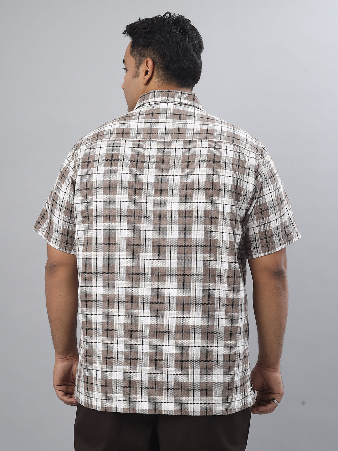 Men Open Collar Regular Fit Half Sleeve Shirt (NC-Plus-525)