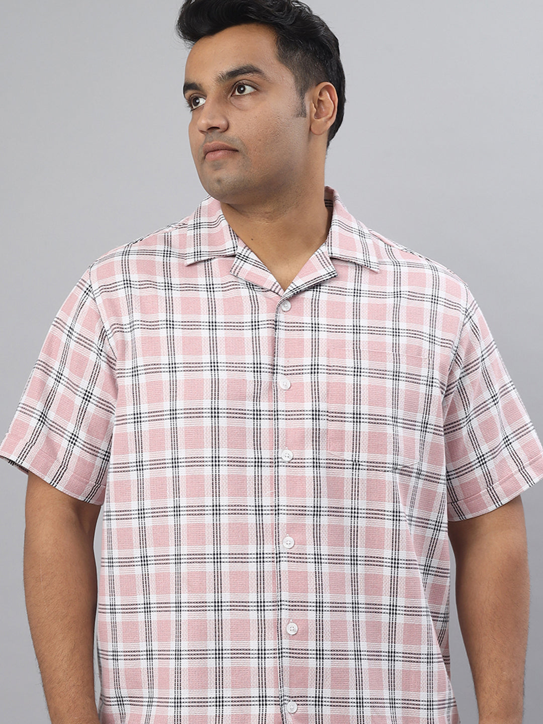 Men Open Collar Regular Fit Half Sleeve Shirt (NC-Plus-528)