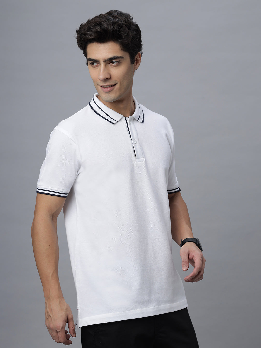 Polo Neck OVERSIZE Tee Shirt ( NC-106-P-Navy )
