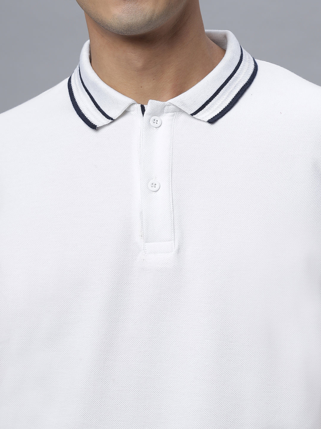 Polo Neck OVERSIZE Tee Shirt ( NC-106-P-Navy )