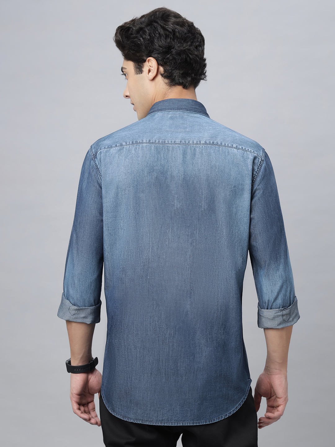 Knoxx | Slim Fit Indigo Casual Shirt ( NC-FS-2K19 )