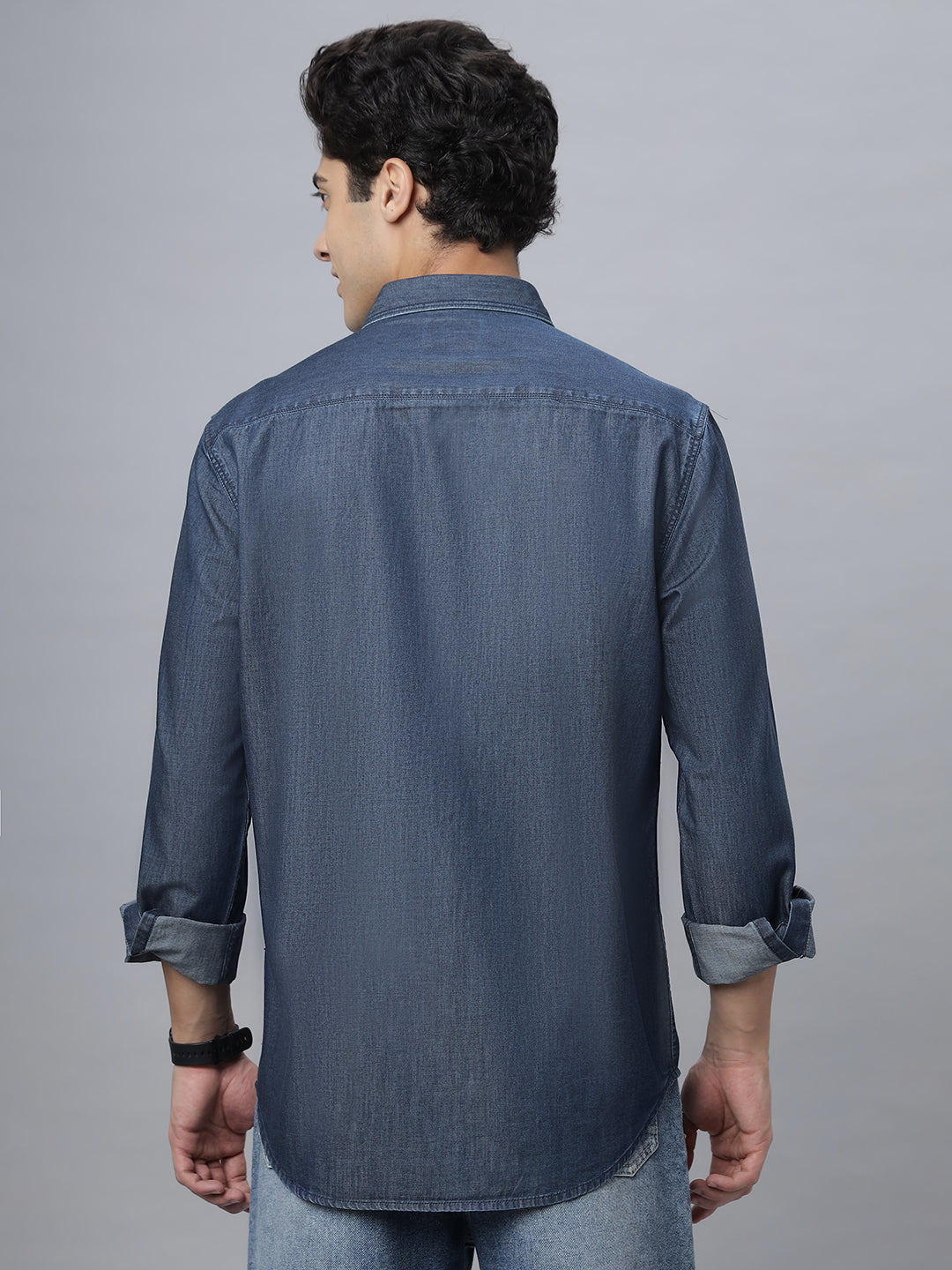 Knoxx | Slim Fit Dark Indigo Casual Shirt ( NC-FS-2K19 )
