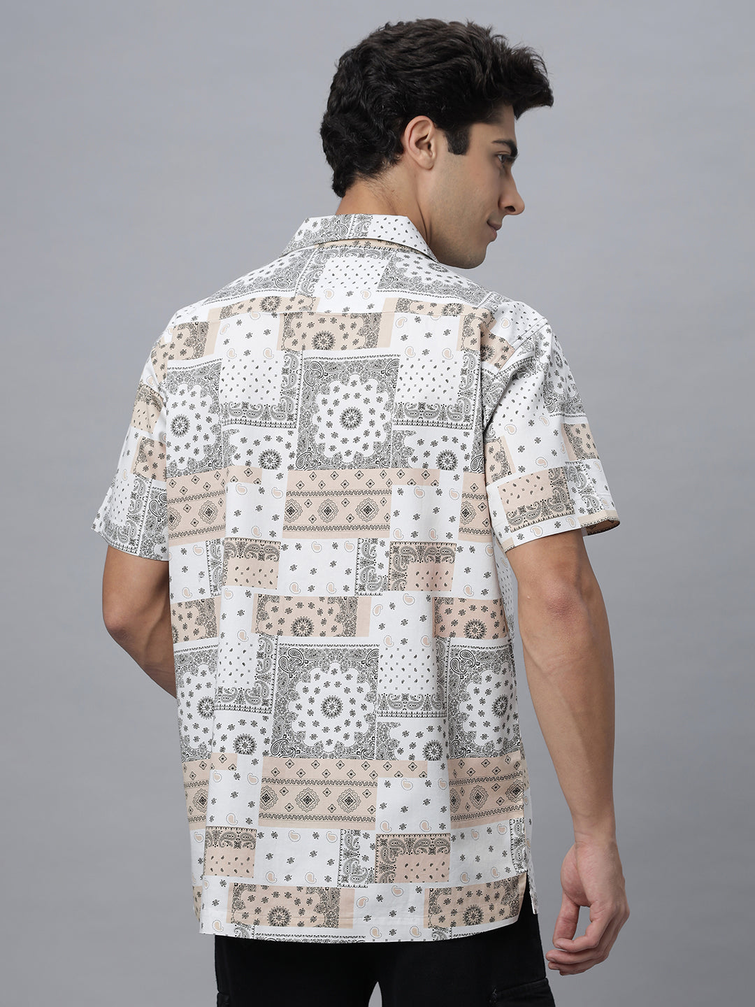 Indian Prints | Half Sleeve Camp Collar Printed Shirt ( NC-HS-514 )