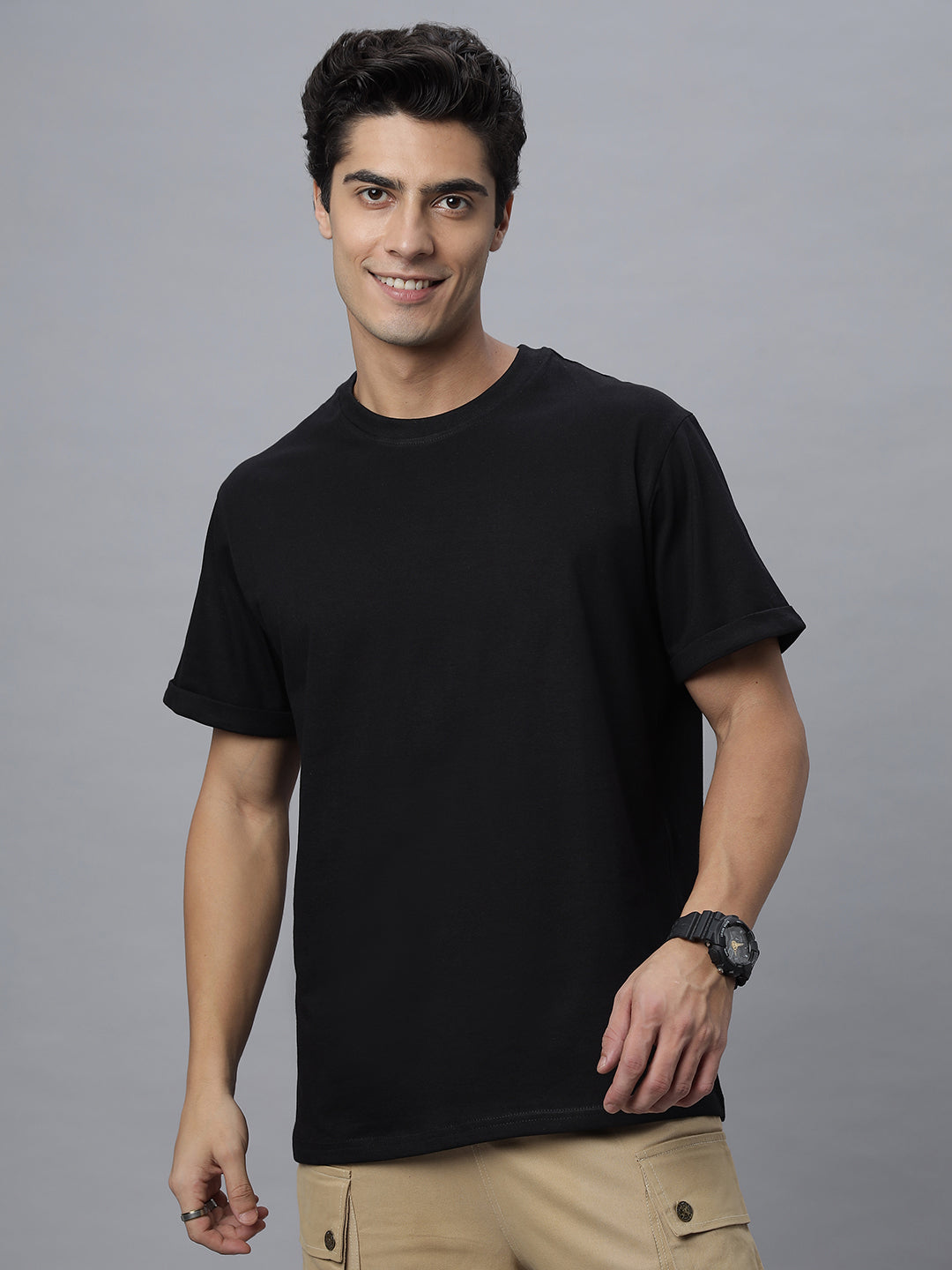 Oryn | Crew Neck Tee Shirt ( NC-104-T- Black )