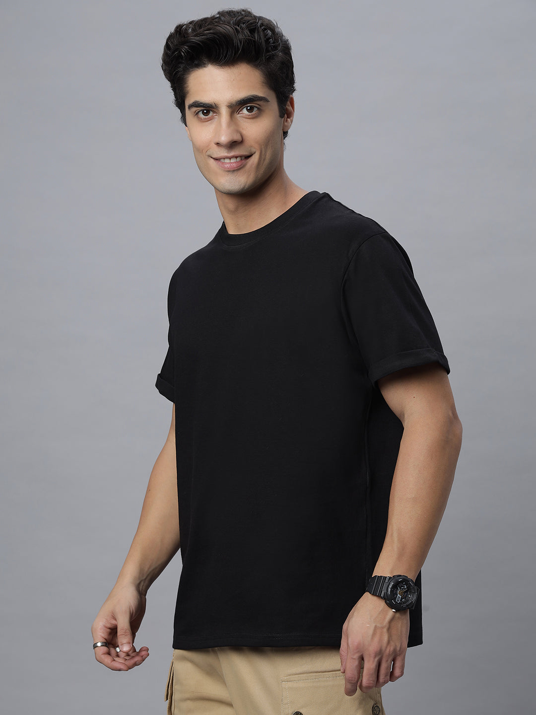 Oryn | Crew Neck Tee Shirt ( NC-104-T- Black )