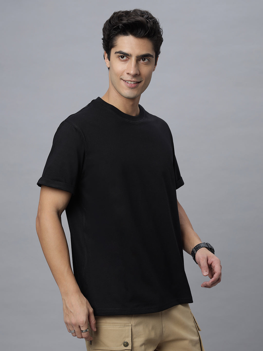 Oryn | Crew Neck Tee Shirt ( NC-104-T- Black )
