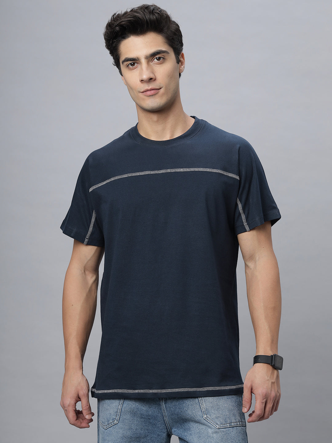 Knoxx | Crew Neck Tee Shirt ( NC-103-T-Navy )