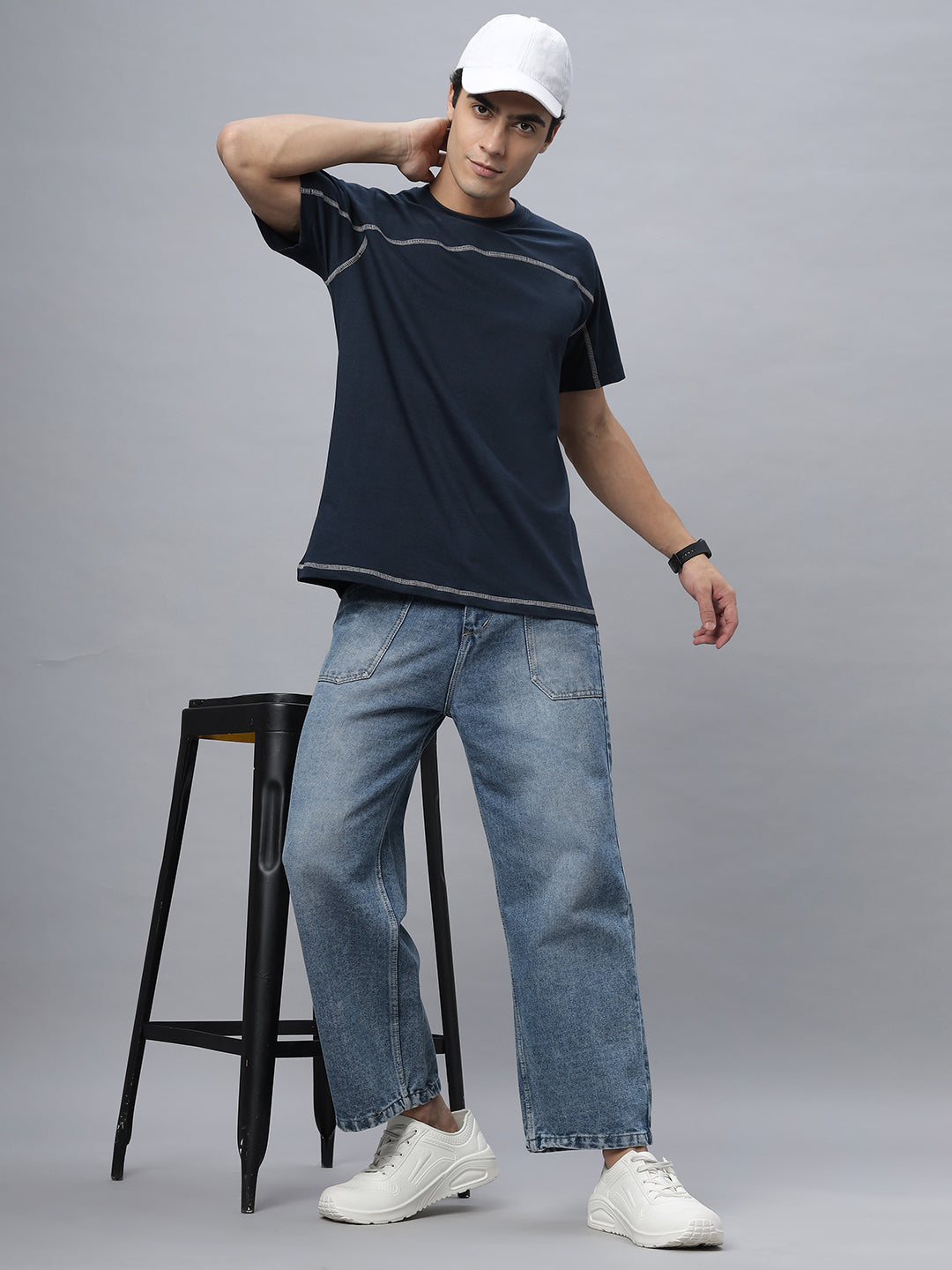 Knoxx | Crew Neck Tee Shirt ( NC-103-T-Navy )