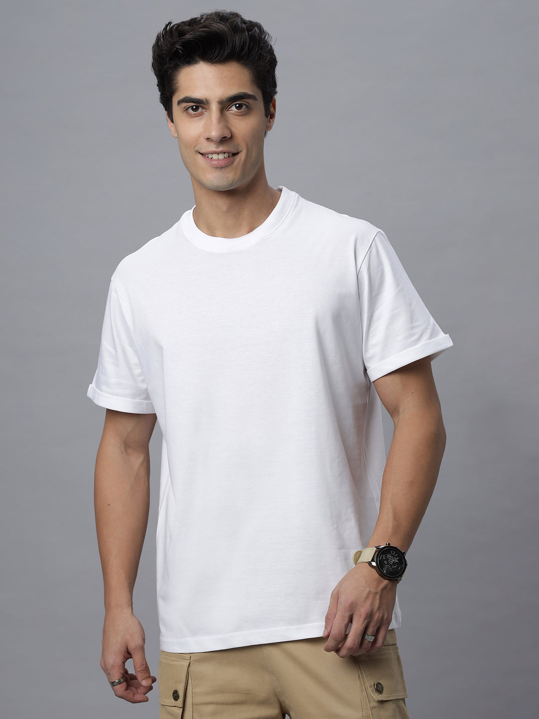 Oryn | Crew Neck Tee Shirt ( NC-104-T- White )