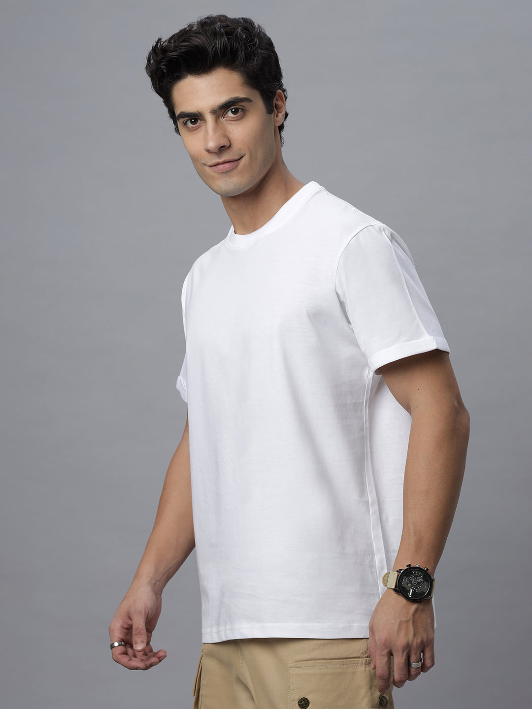 Oryn | Crew Neck Tee Shirt ( NC-104-T- White )