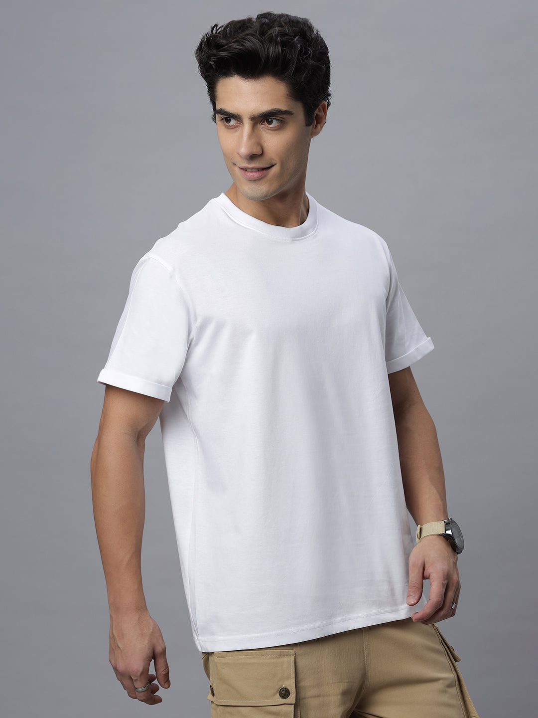 Oryn | Crew Neck Tee Shirt ( NC-104-T- White )