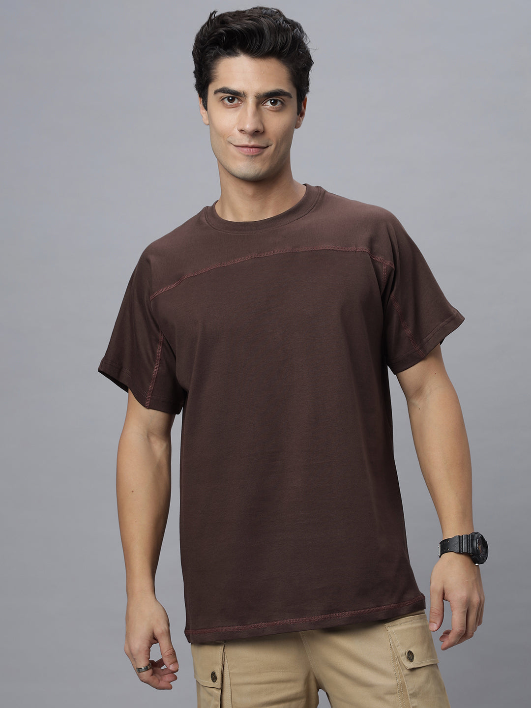 Knoxx | Crew Neck Tee Shirt ( NC-103-T-COFFEE )