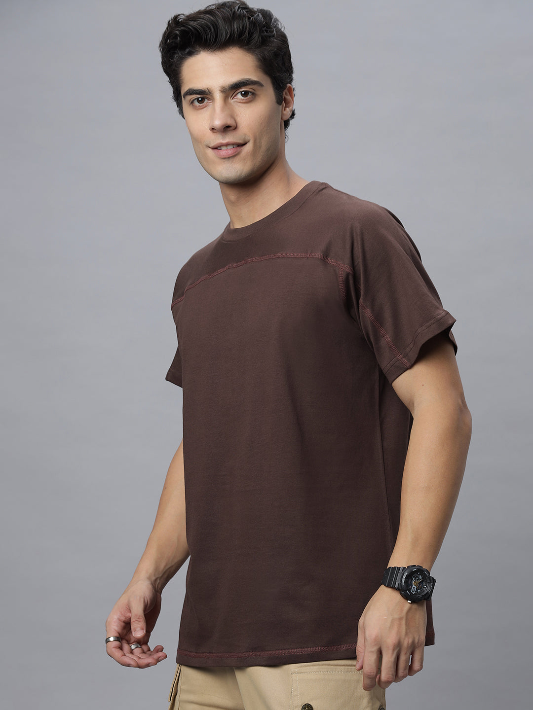 Knoxx | Crew Neck Tee Shirt ( NC-103-T-COFFEE )