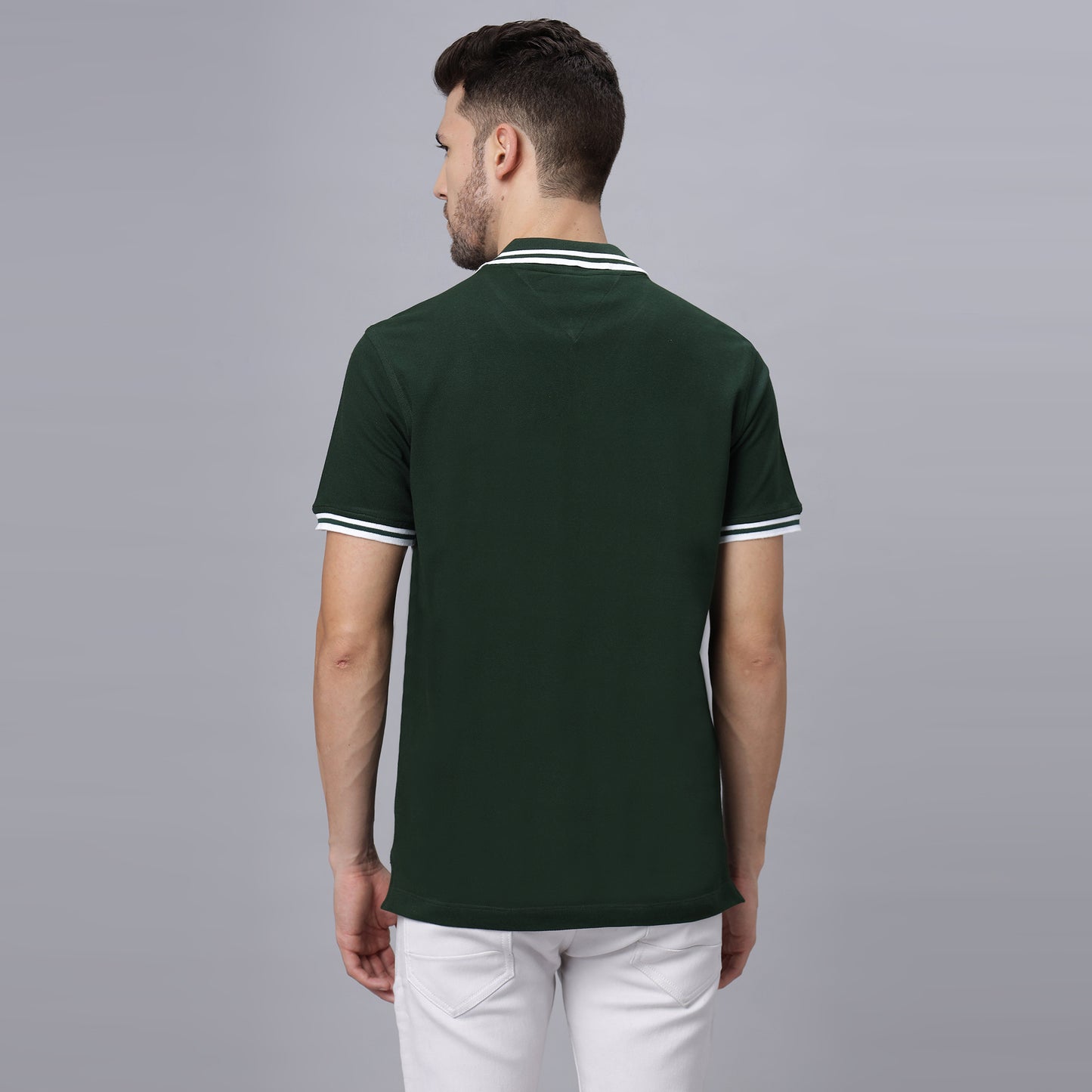 Oversize Polo Neck T Shirt (NC-OS-107-P-GREEN)