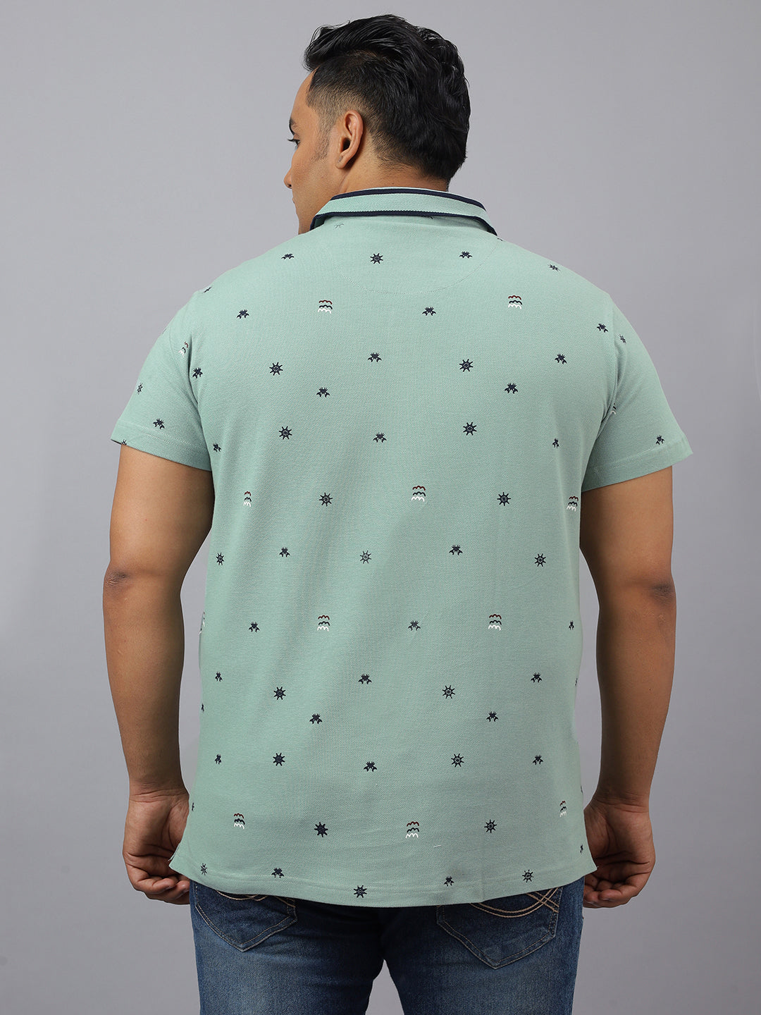 Men Olive Green Slim Fit Cotton Polo T-Shirt