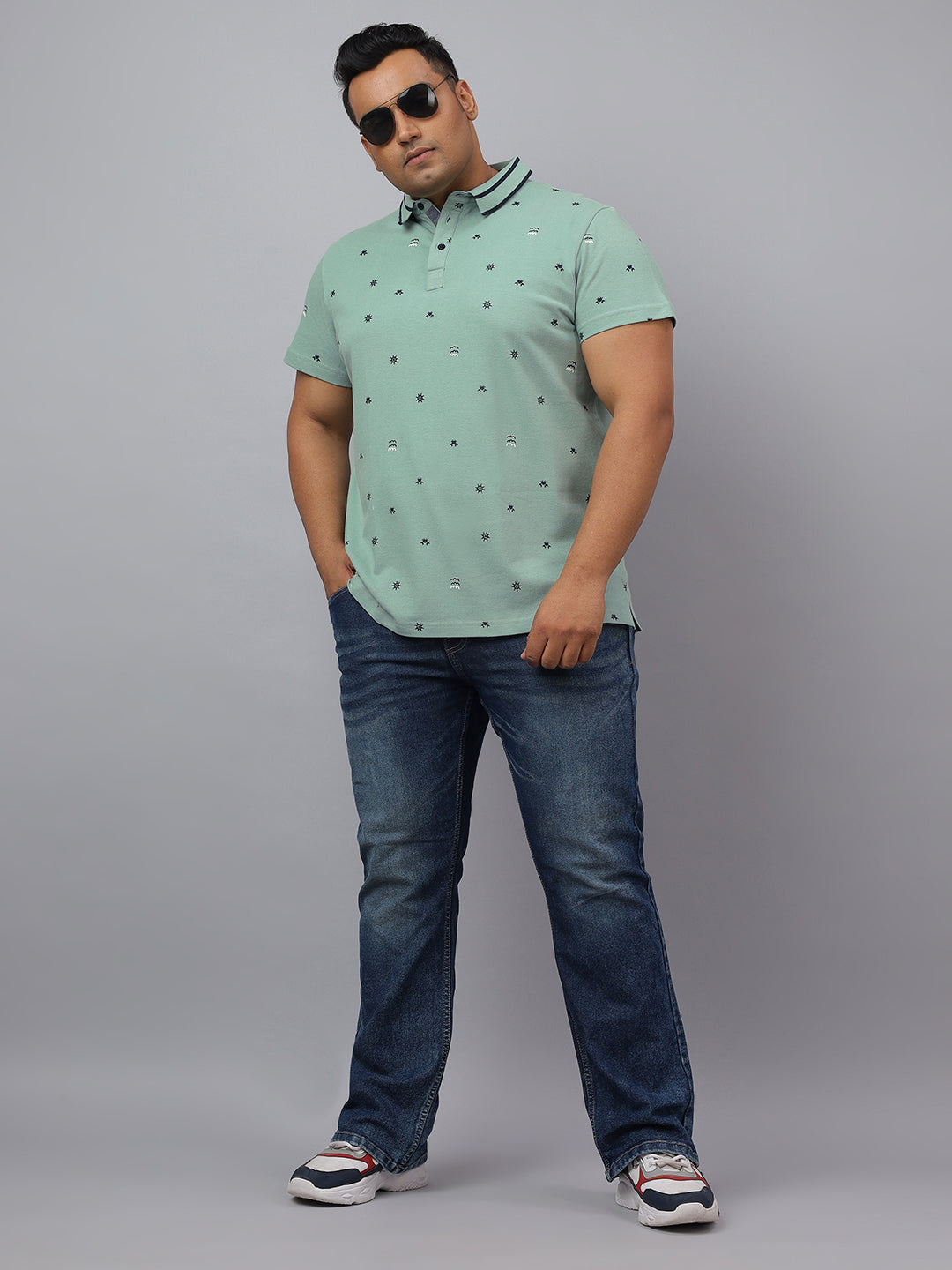 Men Olive Green Slim Fit Cotton Polo T-Shirt