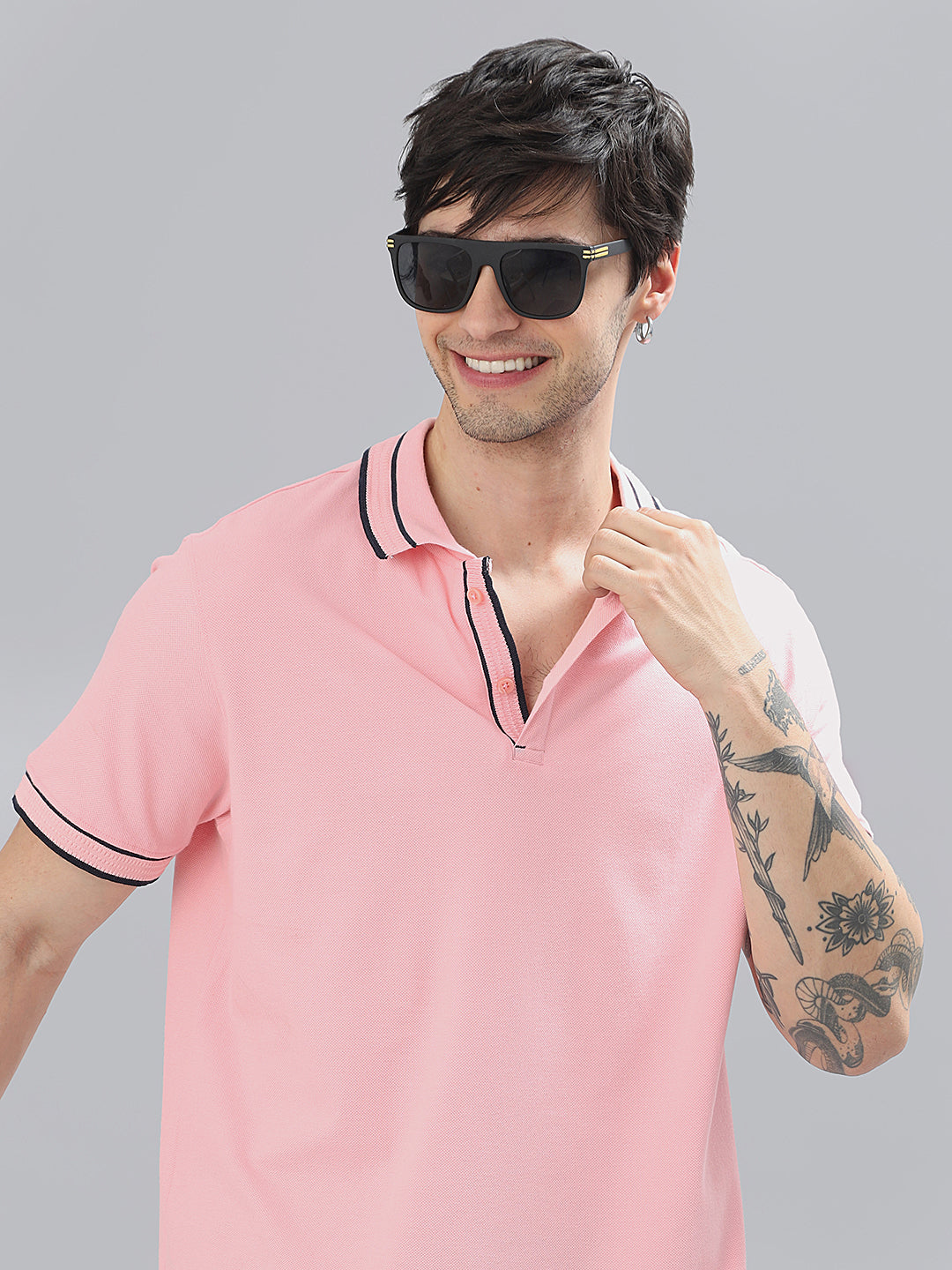 Neon Chillie Polo T-shirt for Men (NC-111-Pink)