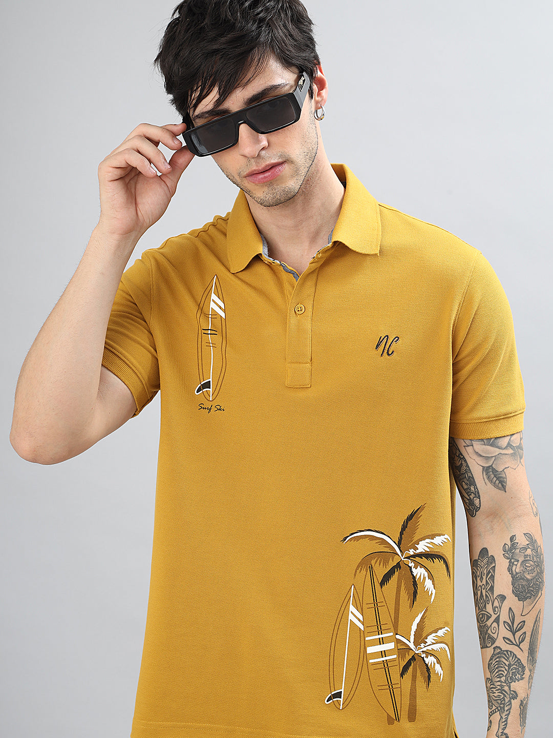 Neon Chillie Polo T-shirt for Men (NC-112-Mustered)
