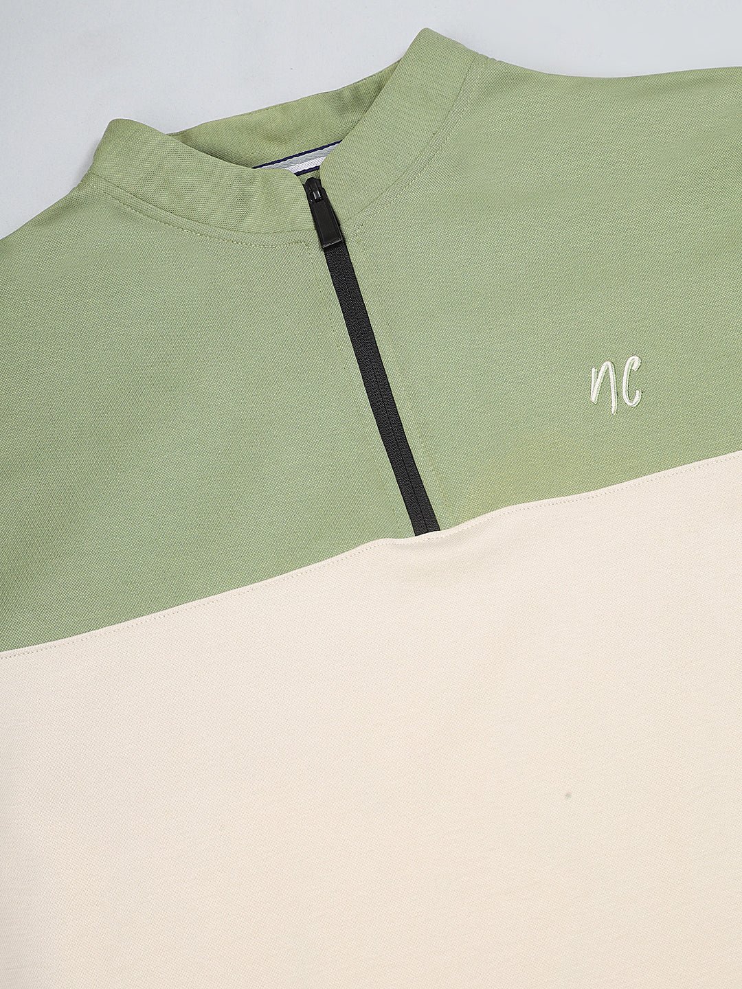 Neon Chillie Zipper T-shirt for Men (NC-114-Olive)