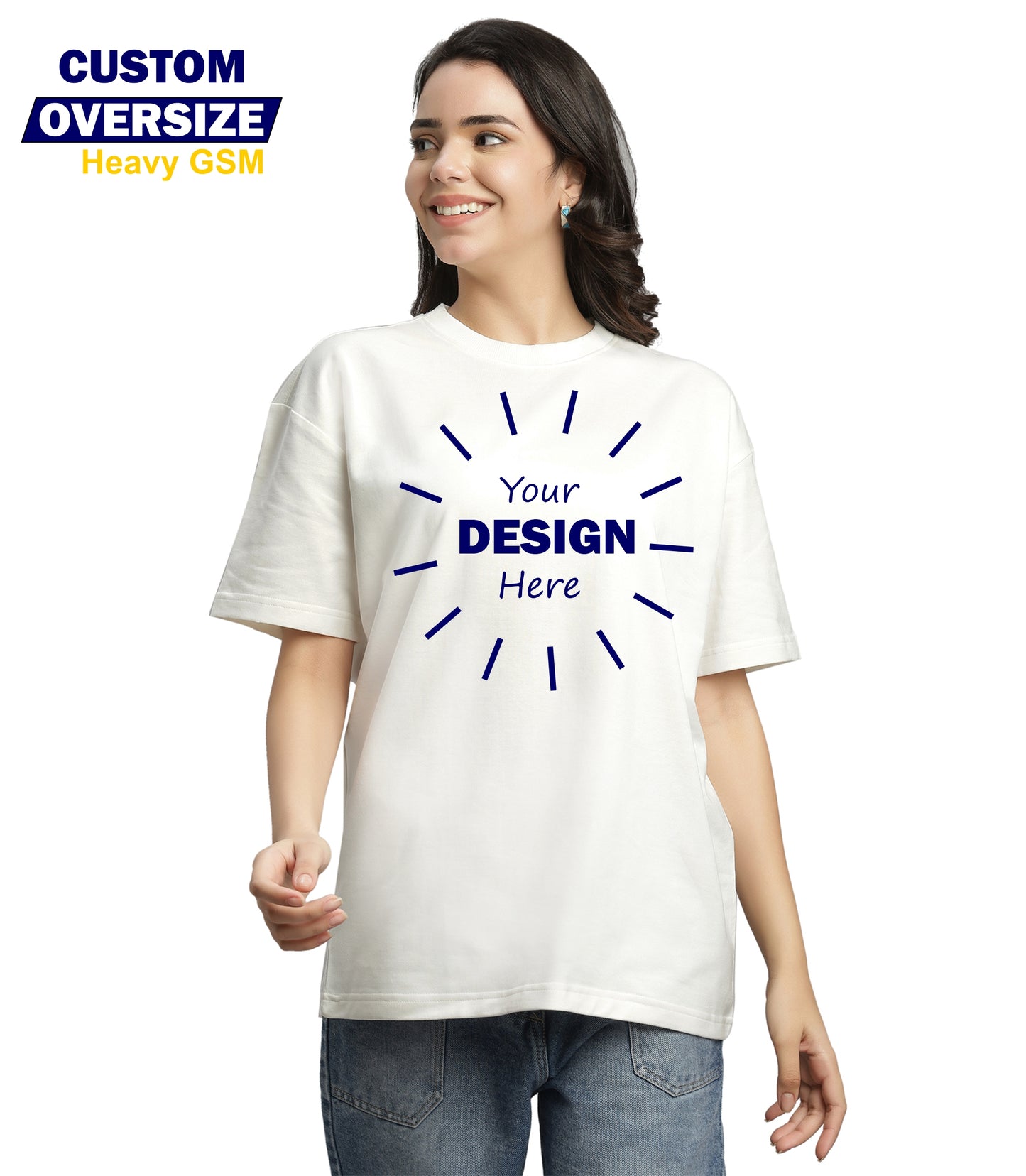 Customized Boyfriend Crew Neck T-Shirt