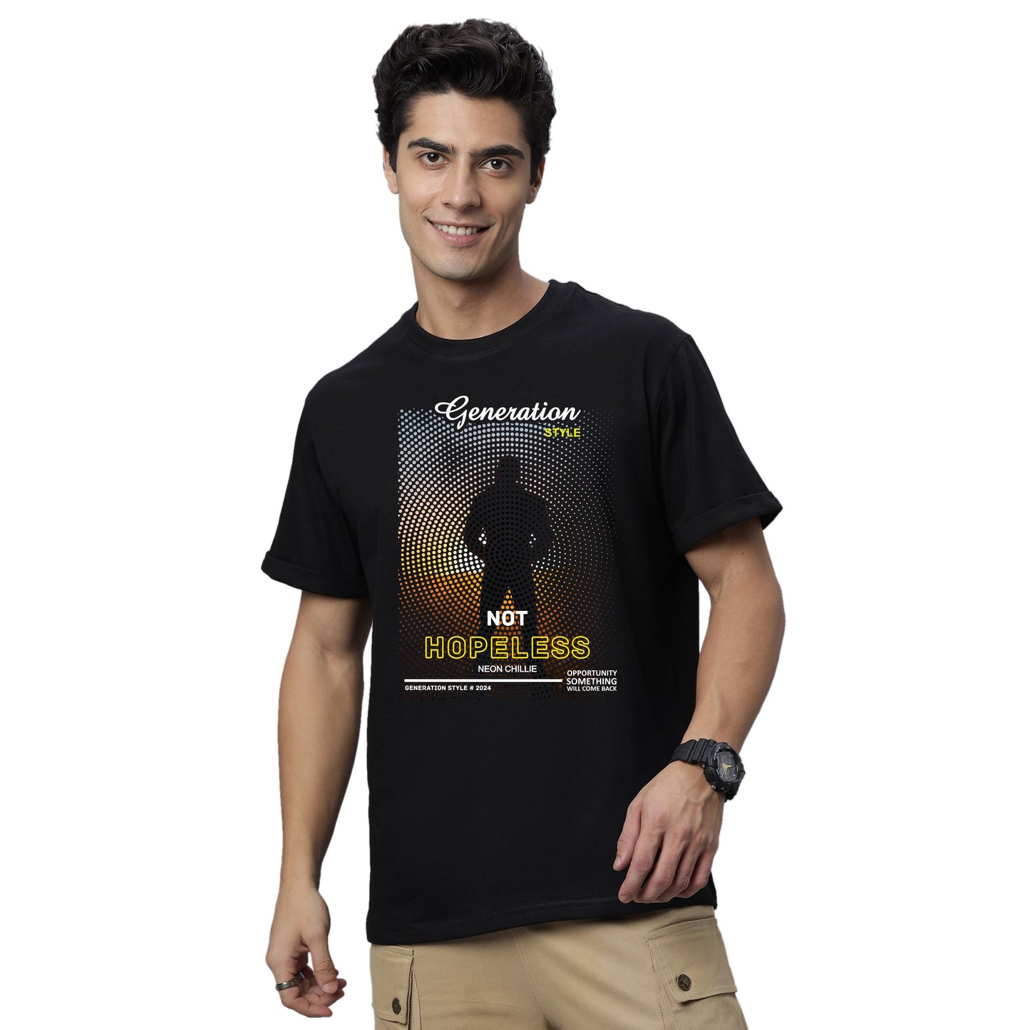 Men's Generation Graphic Print Regular Fit Crew Neck T-Shirt