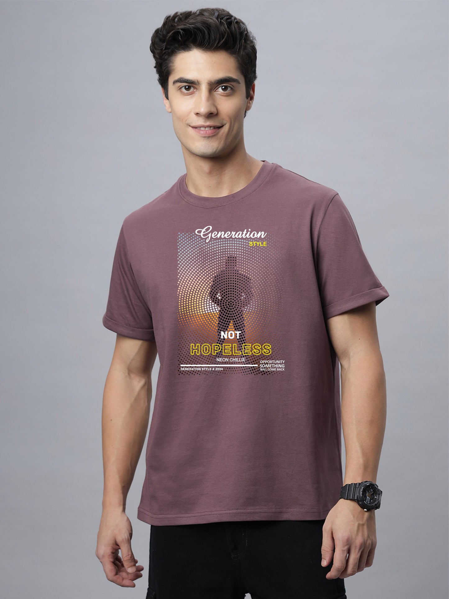 Men's Generation Graphic Print Regular Fit Crew Neck T-Shirt