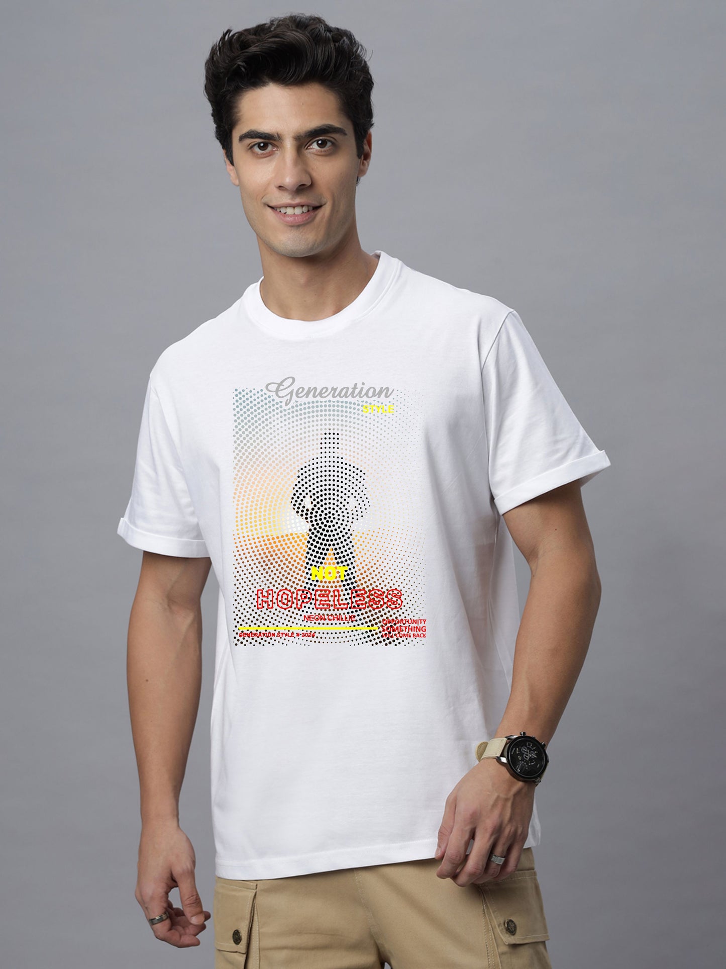 Men's Generation Graphic Print Regular Fit Crew Neck T-Shirt