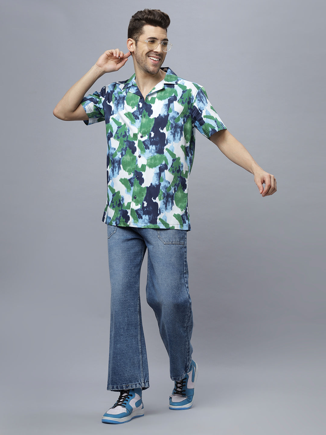 Slay Summer | Half Sleeve Camp Collar Printed Shirt ( NC-HS-508 )