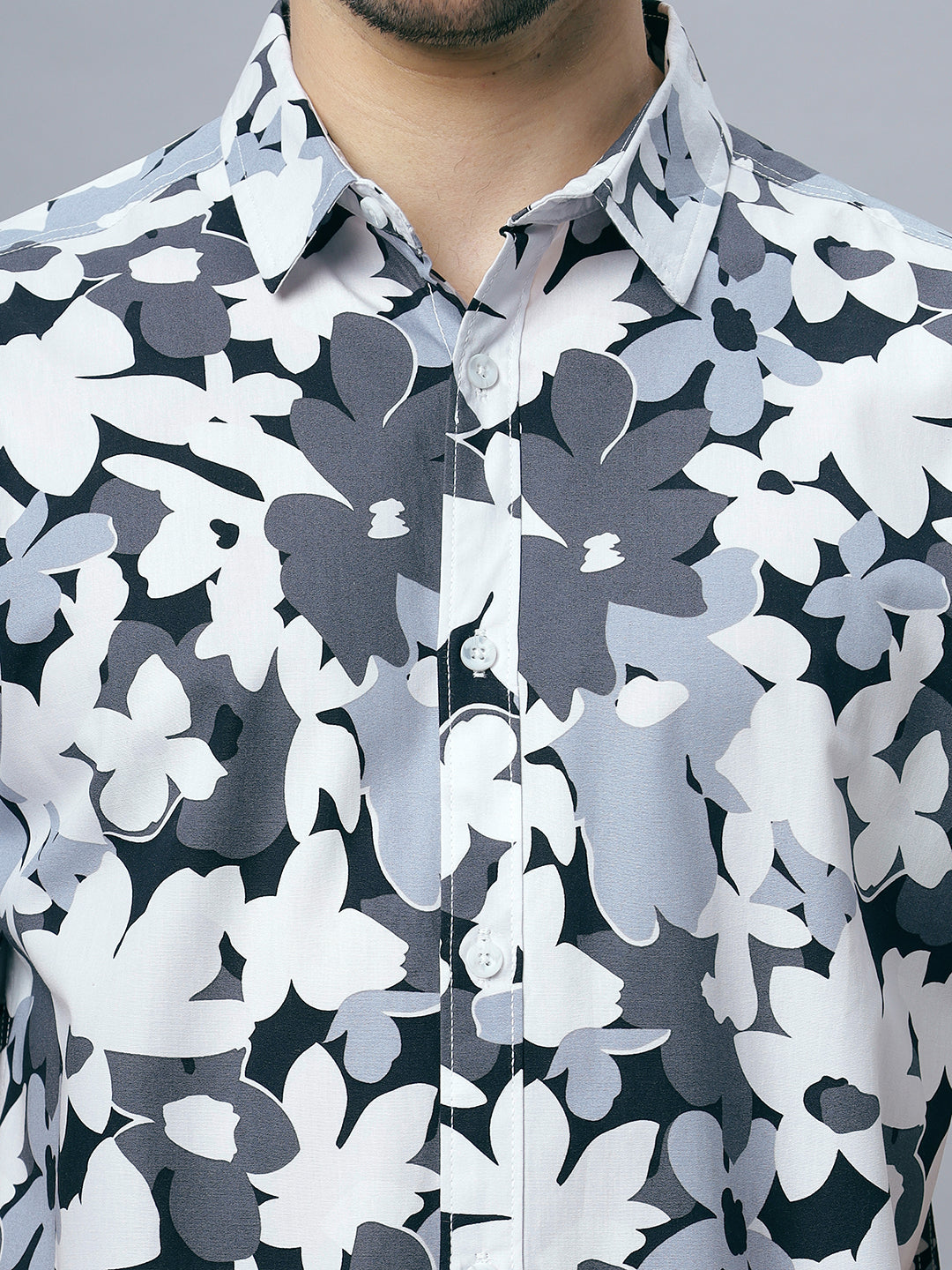 Dorik Floral | Half Sleeve Collar Printed Shirt ( NC-HS-509 )