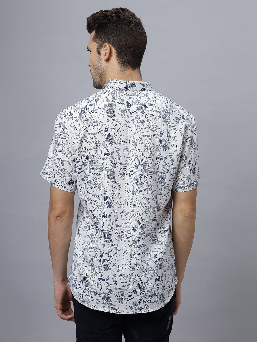 Cider | Half Sleeve Collar Printed Shirt ( NC-HS-511 )
