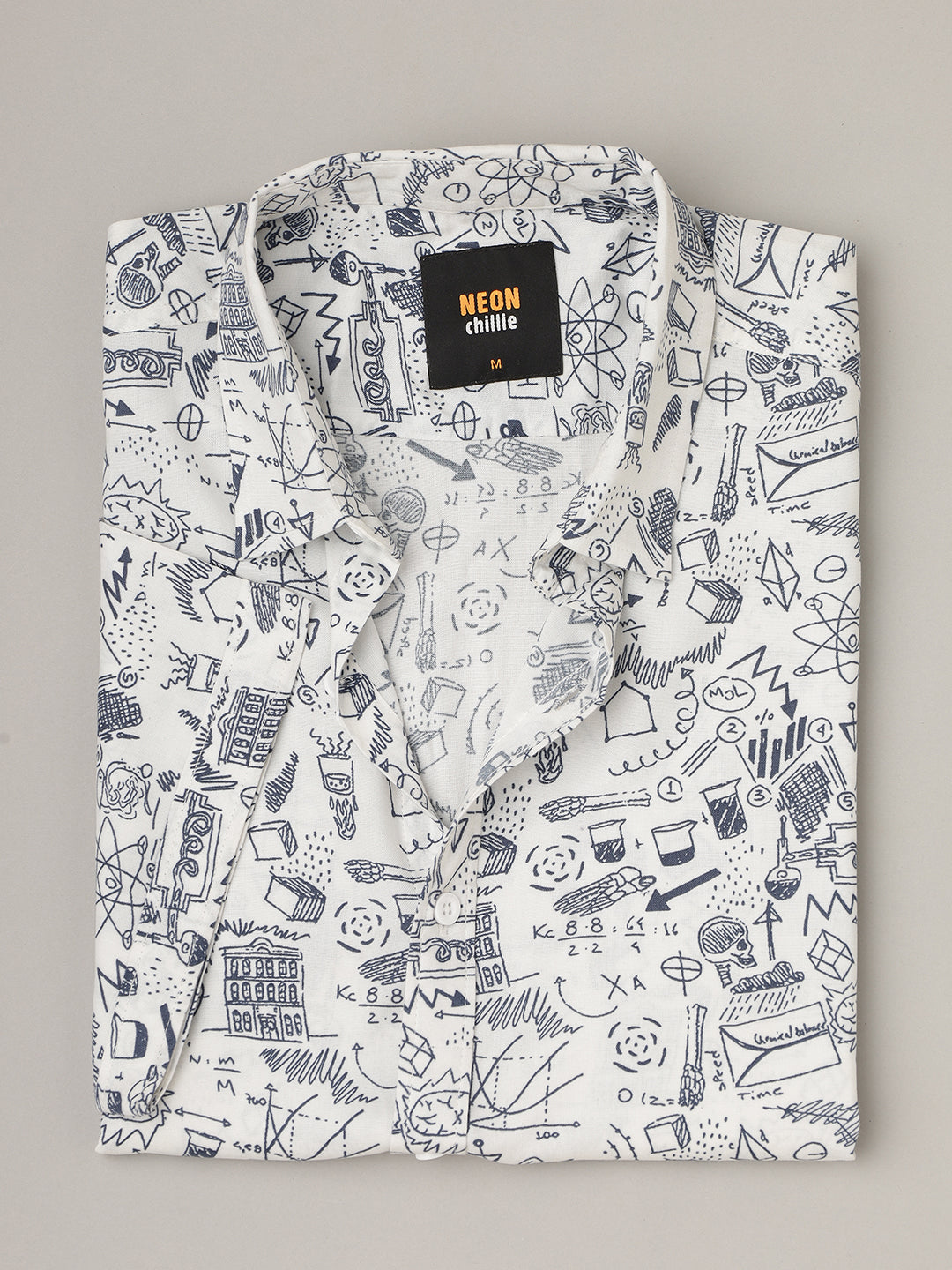 Cider | Half Sleeve Collar Printed Shirt ( NC-HS-511 )