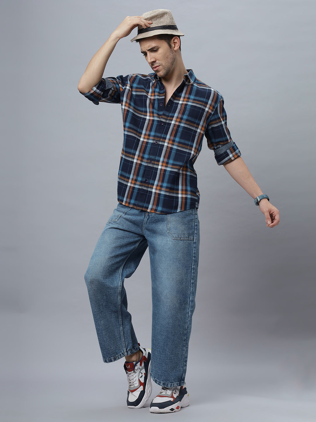 Cory | Multi color Blue Regular Fit Shirt ( NC-FS-2K8 )