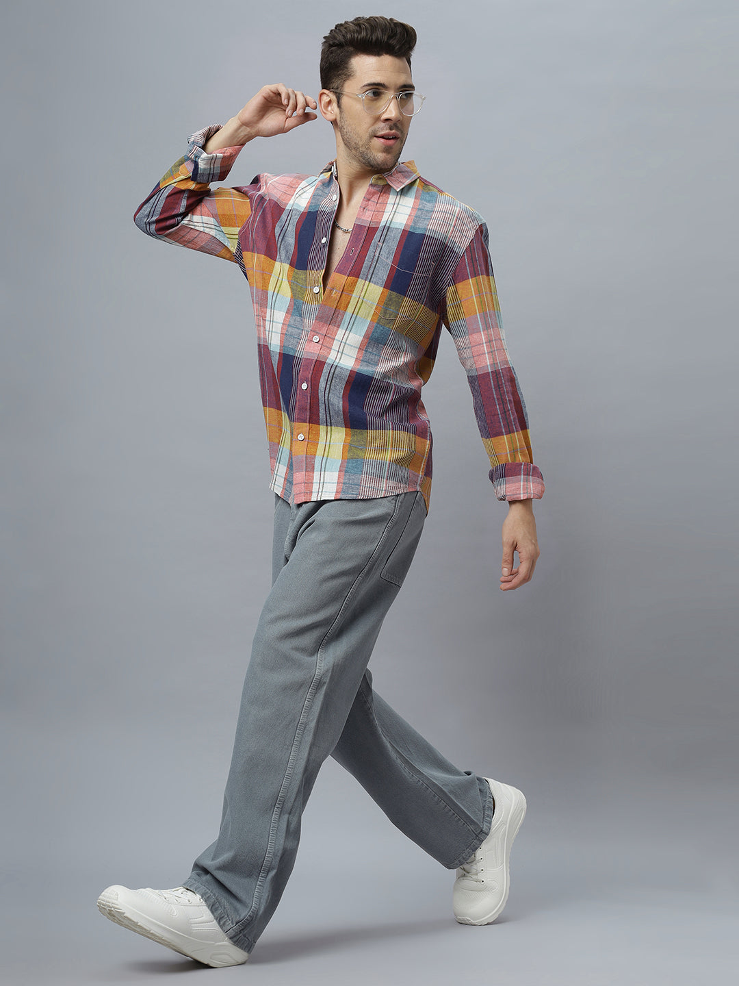 Clyde | Multi Color Linen Smart Fit Shirt ( NC-FS-2K6 )