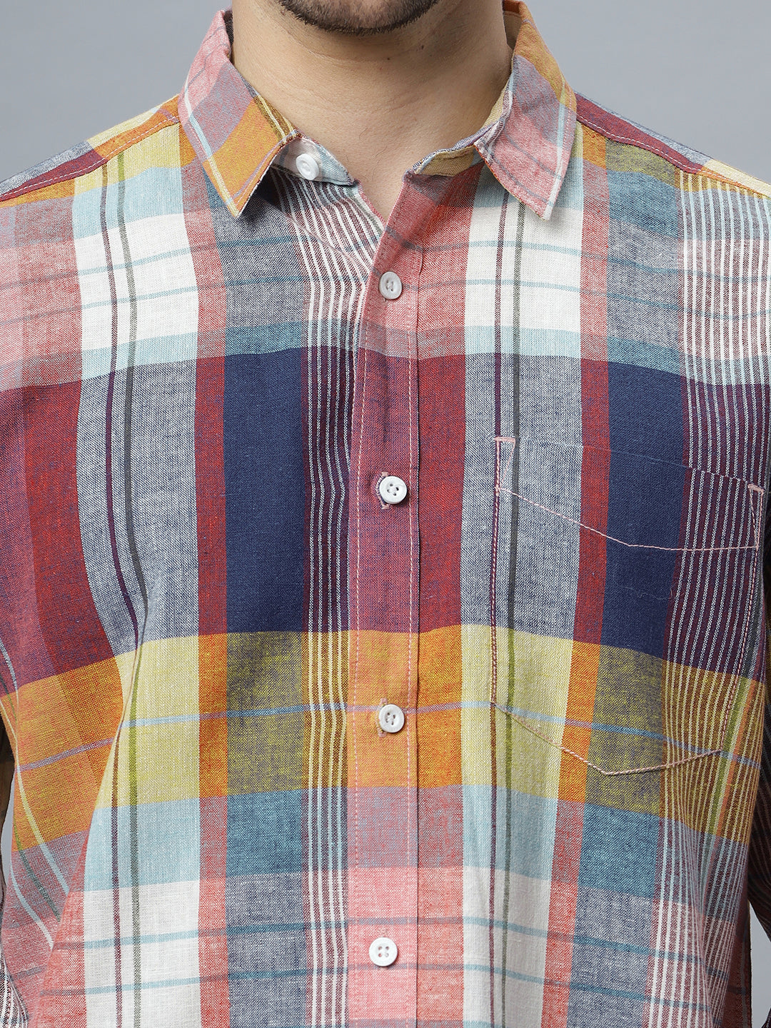 Clyde | Multi Color Linen Smart Fit Shirt ( NC-FS-2K6 )