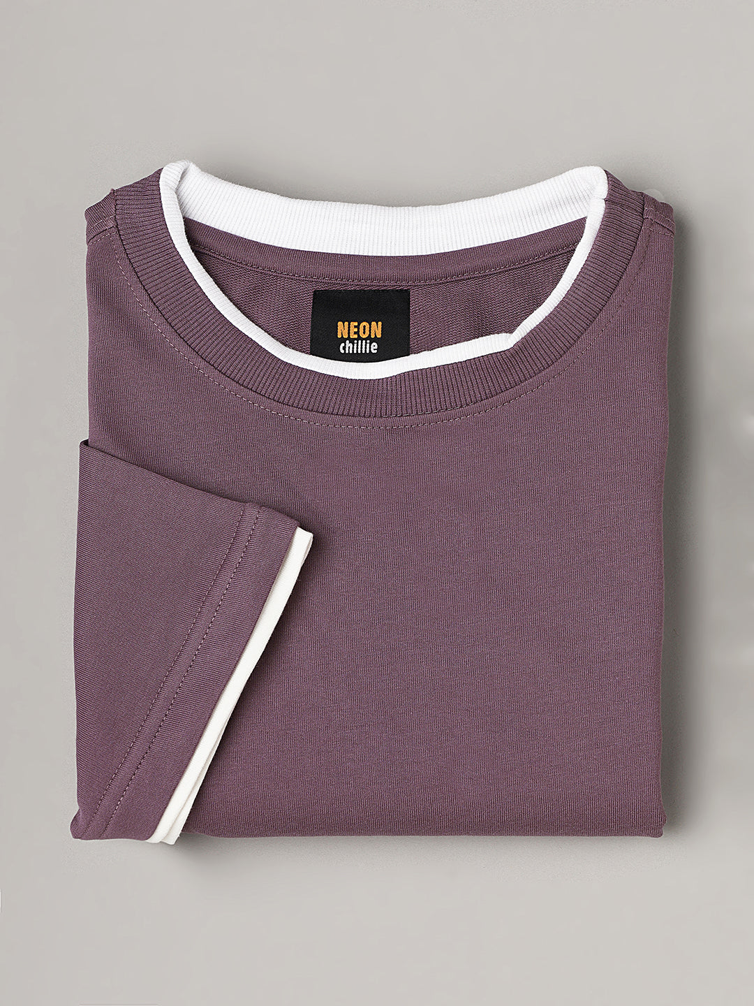 Brown Oversize Unisex Crew Neck Tee Shirt ( NC-OS-102 )