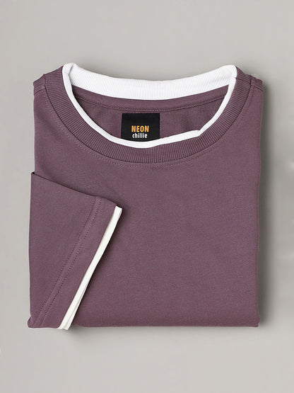 Brown Oversize Unisex Crew Neck Tee Shirt ( NC-OS-102 )