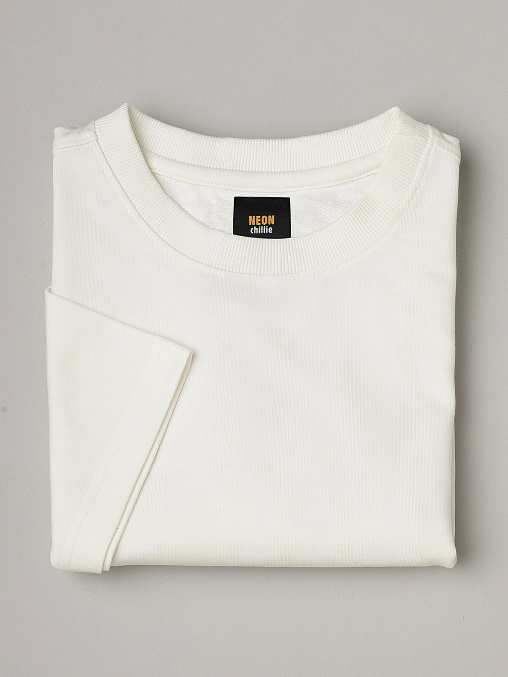 White Oversize Crew Neck Tee Shirt ( NC-OS-101 )