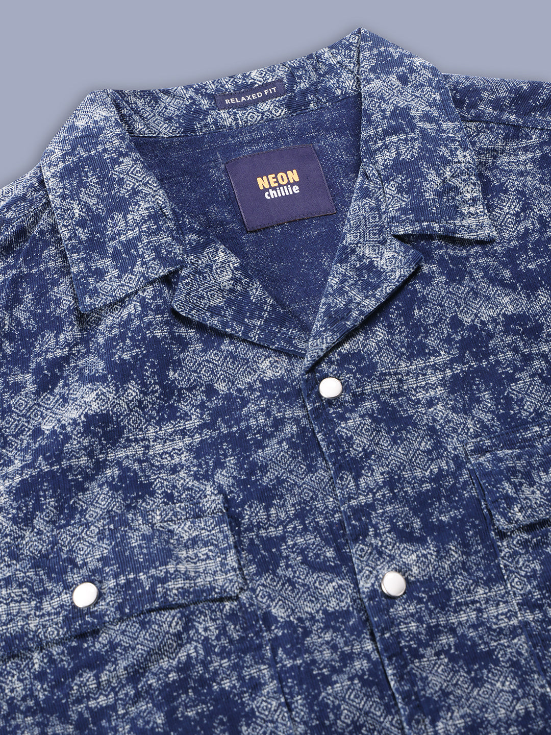 Stylish Camp Collar Resort Vibes, Beach Wear Regular Fit Indigo Shirt (NC-HS-517)