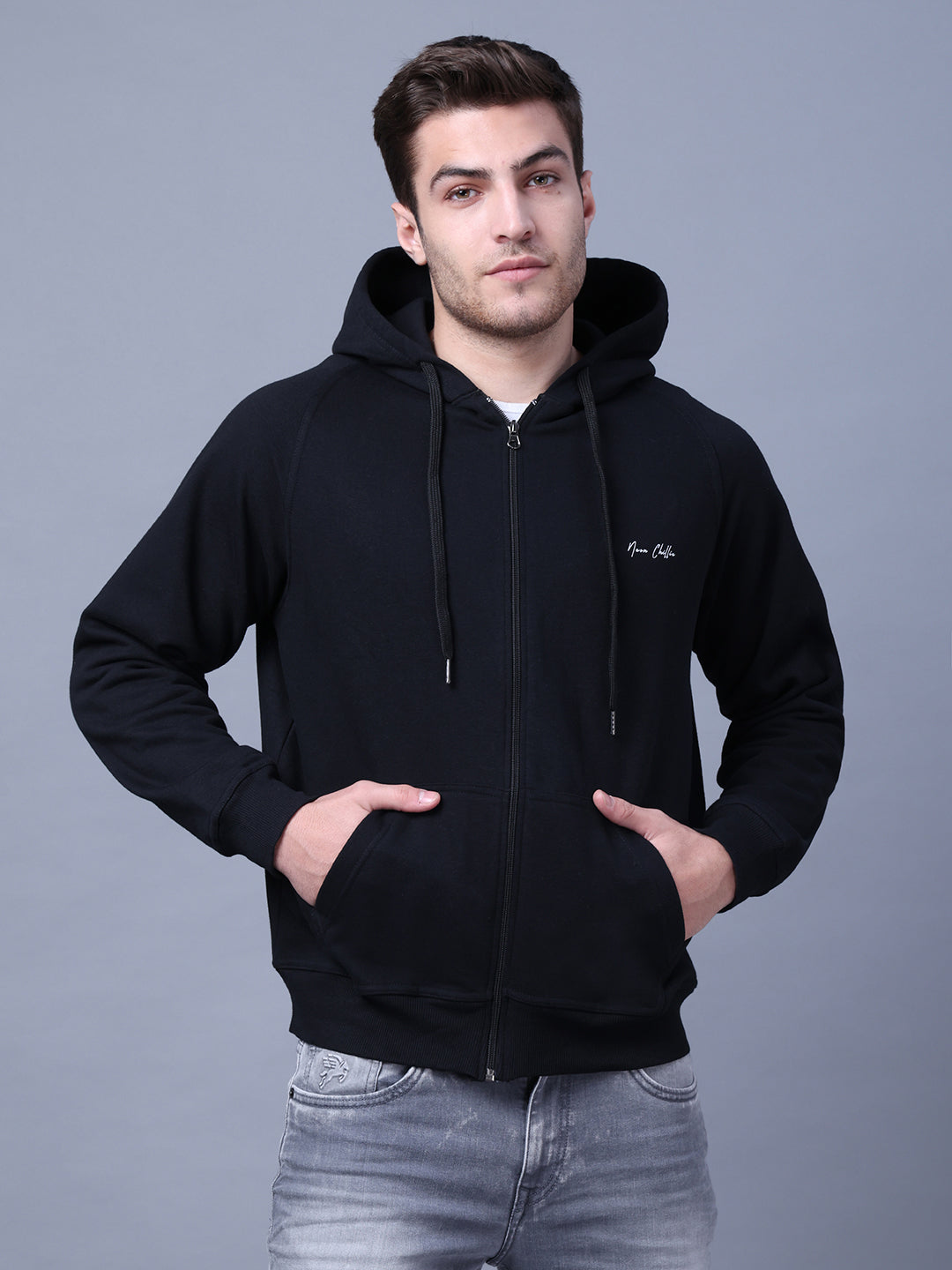 Hooded Pullover Zipper Sweatshirt :- NC-WNTR-705