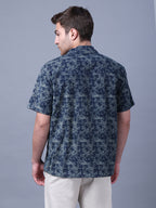 Stylish Camp Collar Resort Vibes, Beach Wear Regular Fit Indigo Shirt (NC-HS-517)
