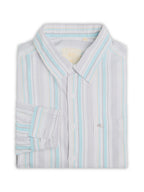 Plus Size Cotton 1 Pocket Regular Fit Smart Casual Shirt  - Aqua Blue - Style 1266