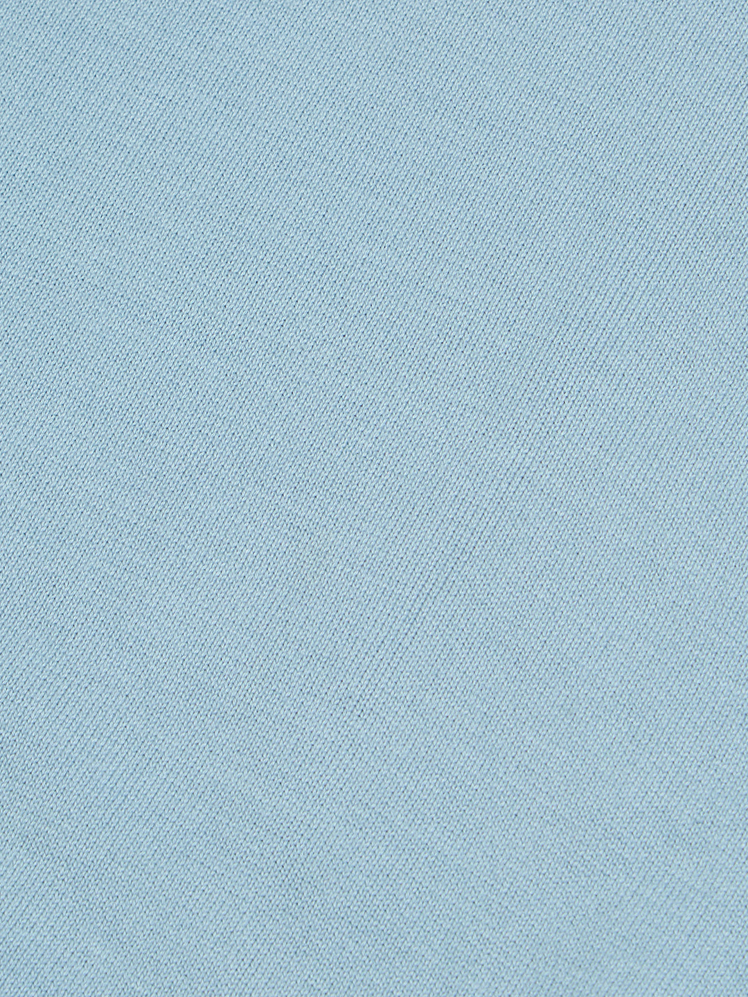 Flat Knit Full Sleeve Polo Ribbed T Shirt  - Light Blue - Style 133