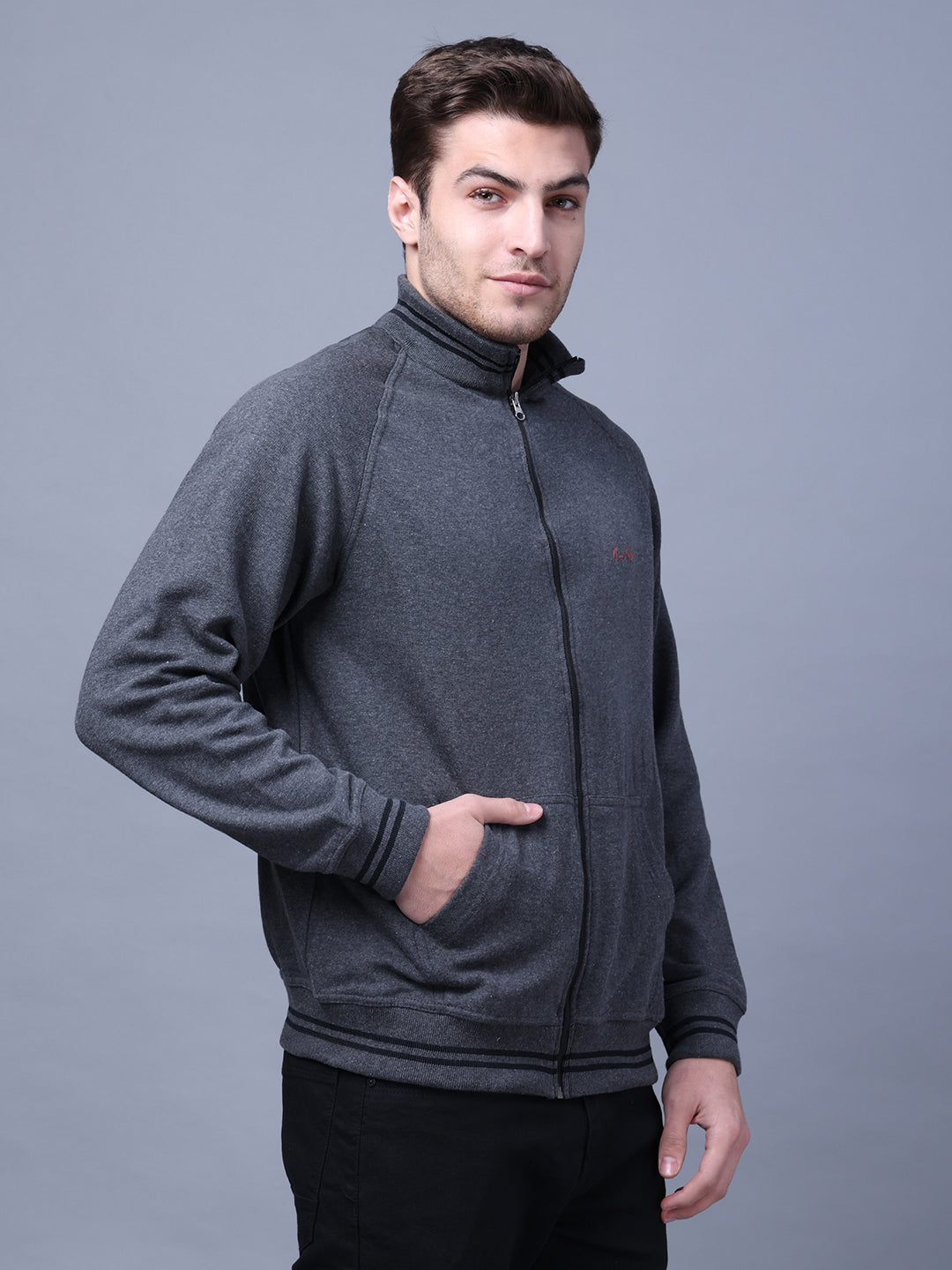 Men's Stylish Grey Sweat Shirt Style Code- NC-WNTR-701-Charcole