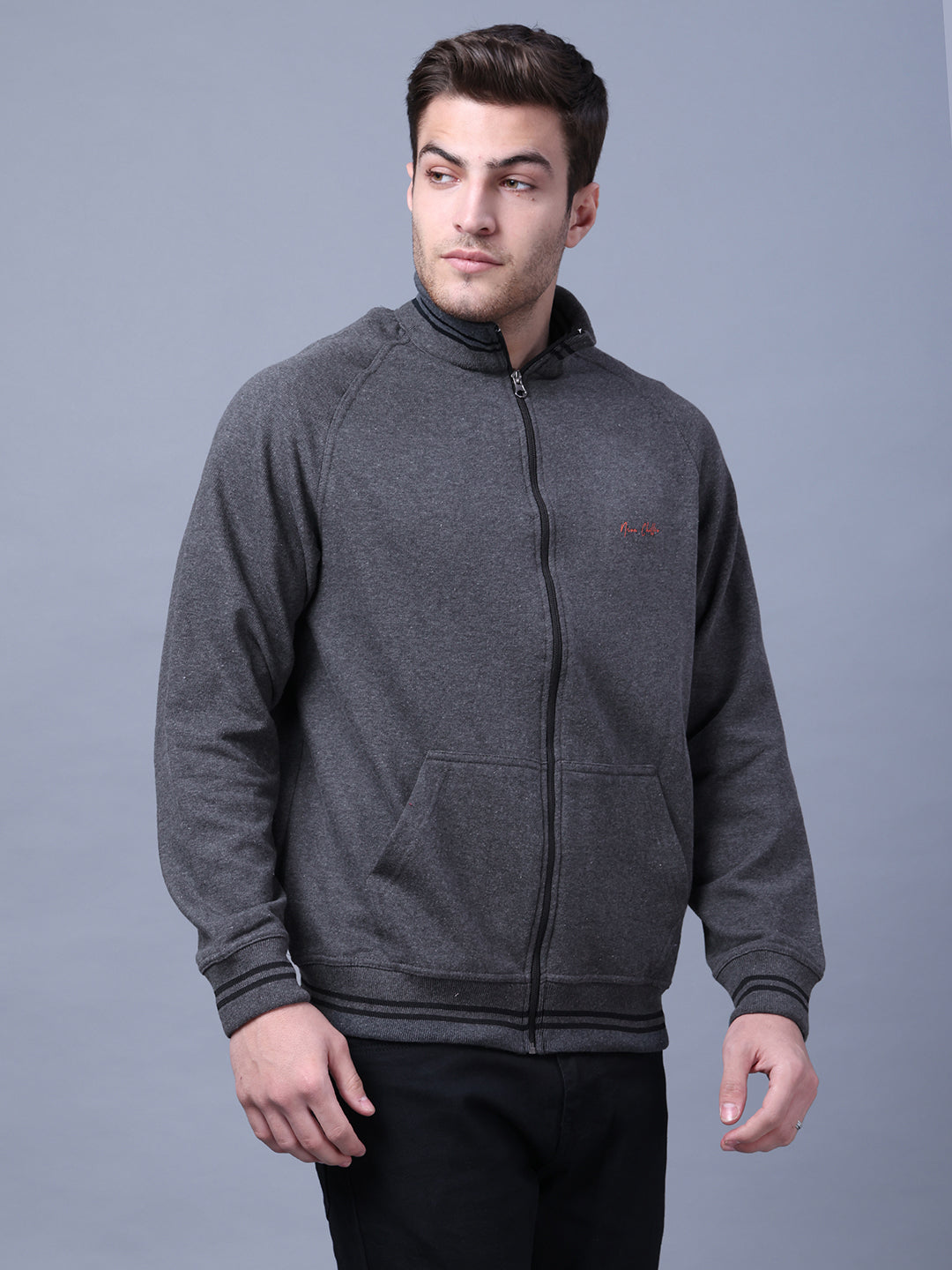 Men's Stylish Grey Sweat Shirt Style Code- NC-WNTR-701-Charcole