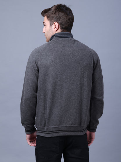 Men's Stylish Grey Sweat Shirt Style Code- NC-WNTR-701-Charcole