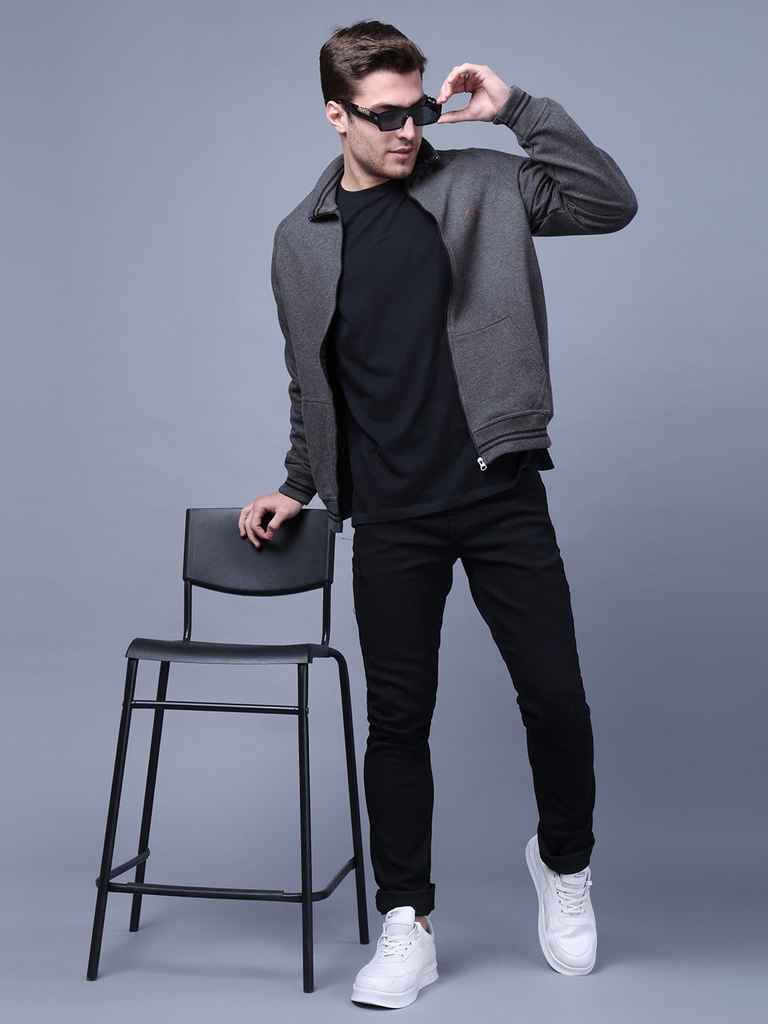 Men's Stylish Grey Sweat Shirt Style Code- NC-WNTR-701-Charcole