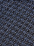 Plus Size Cotton 1 Pocket Regular Fit Smart Casual Shirt  - Blue - Style 1264