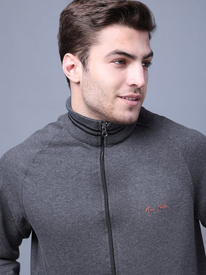 Men's Stylish Grey Sweat Shirt Style Code- NC-WNTR-701-Charcole