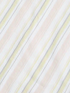 Plus Size Cotton 1 Pocket Regular Fit Smart Casual Shirt  - Yellow-White - Style 1267
